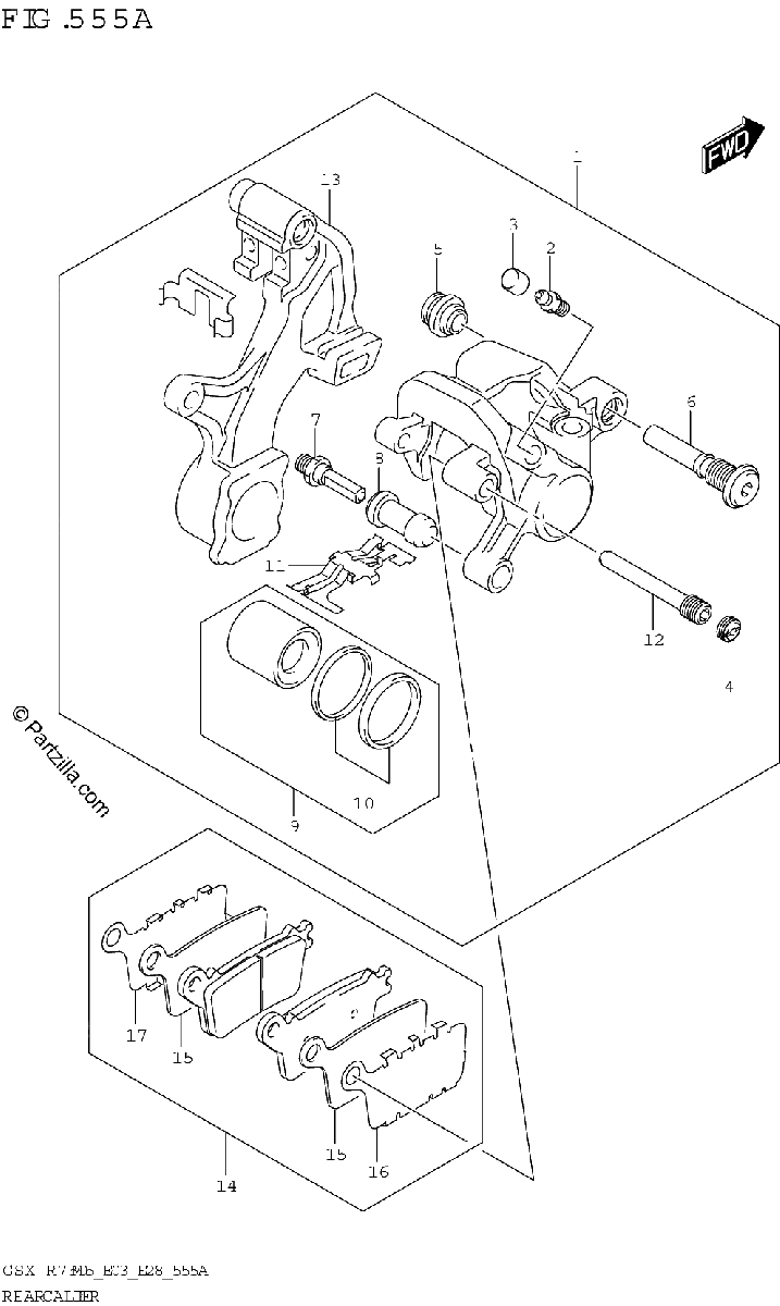 Diagrama de REAR CALIPER