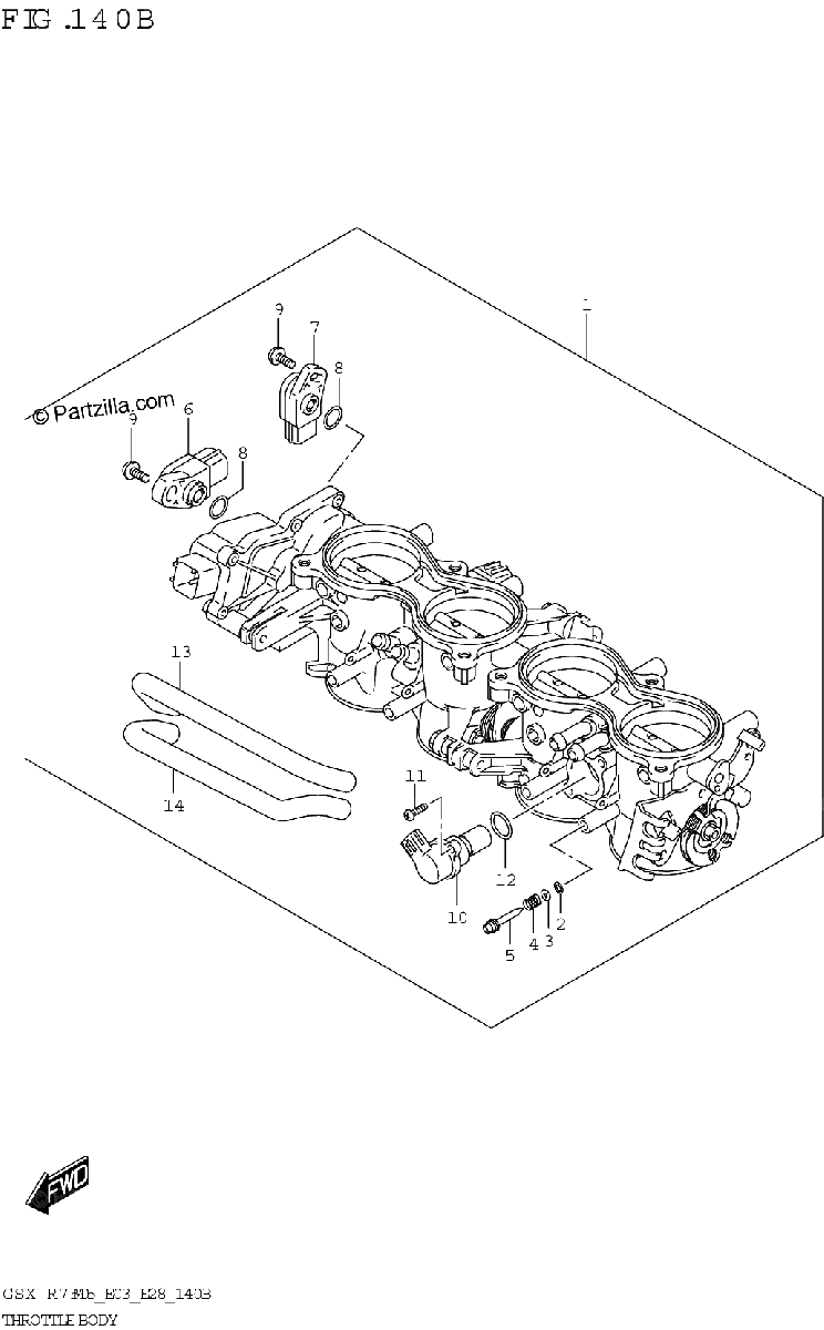 Diagrama de THROTTLE BODY E33