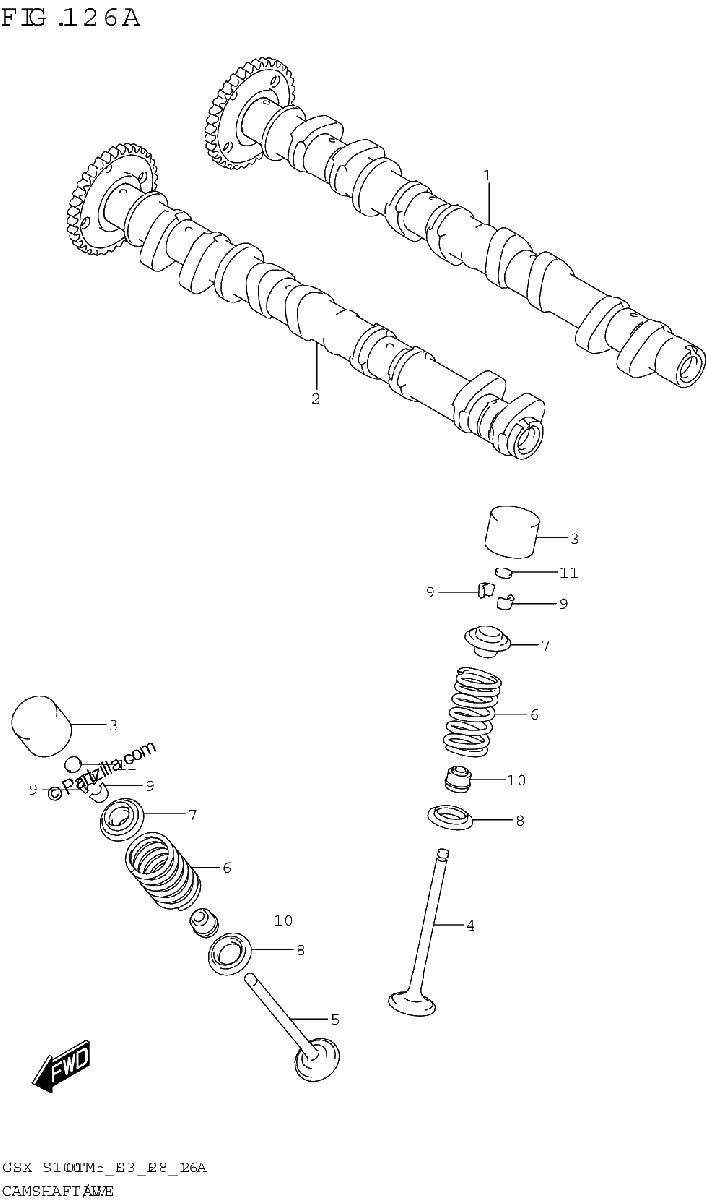 Diagrama de CAMSHAFT VALVE