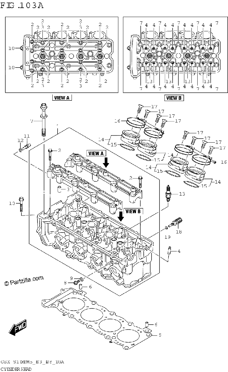 Diagrama de CYLINDER HEAD