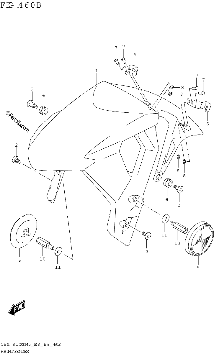 Diagrama de FRONT FENDER