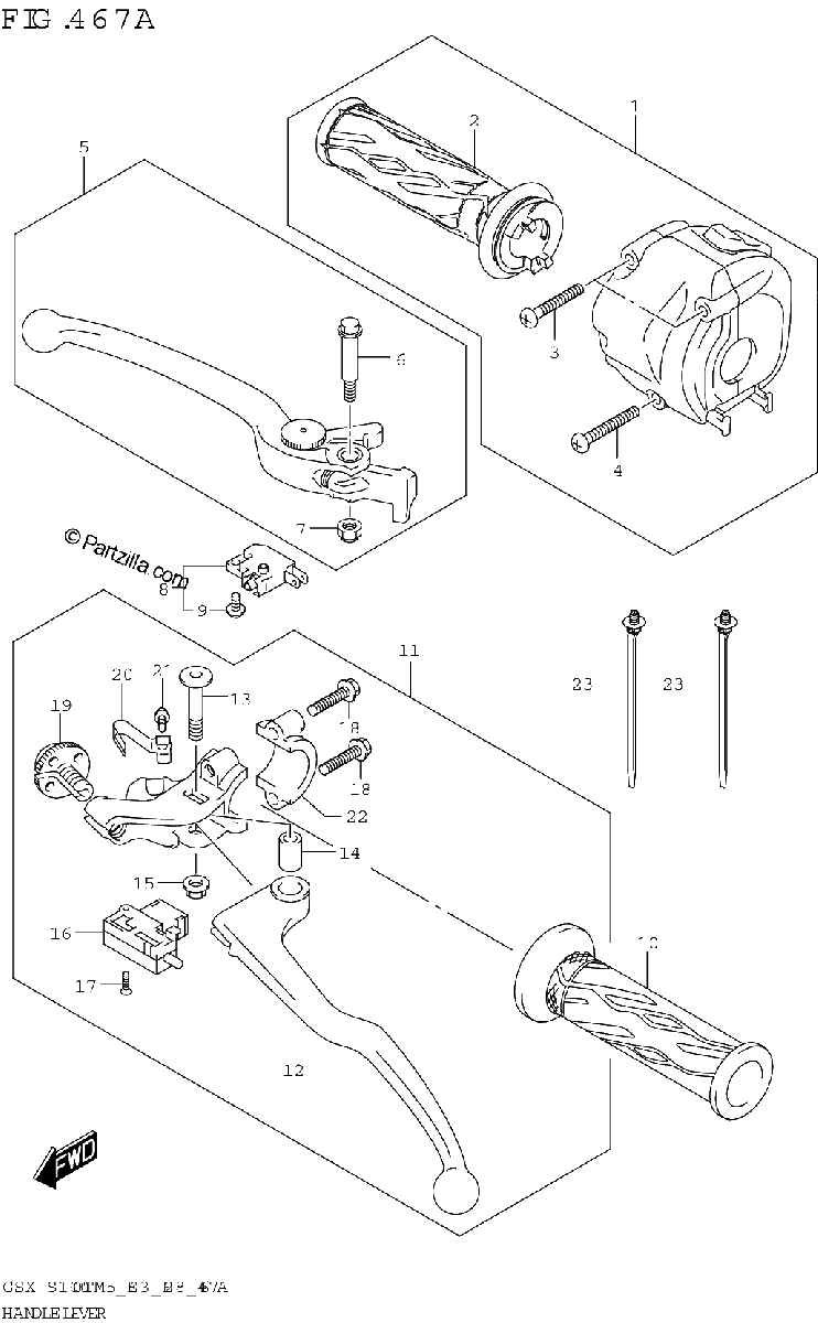 Diagrama de HANDLE LEVER