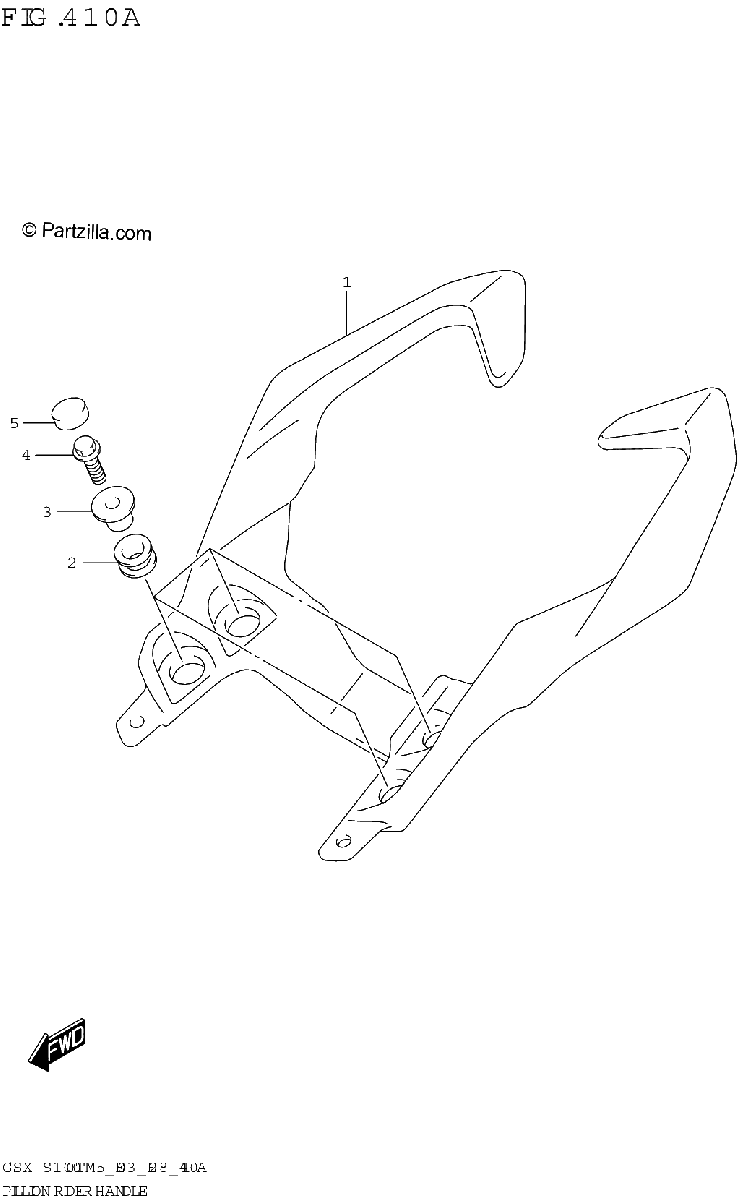 Diagrama de PILLION RIDER HANDLE