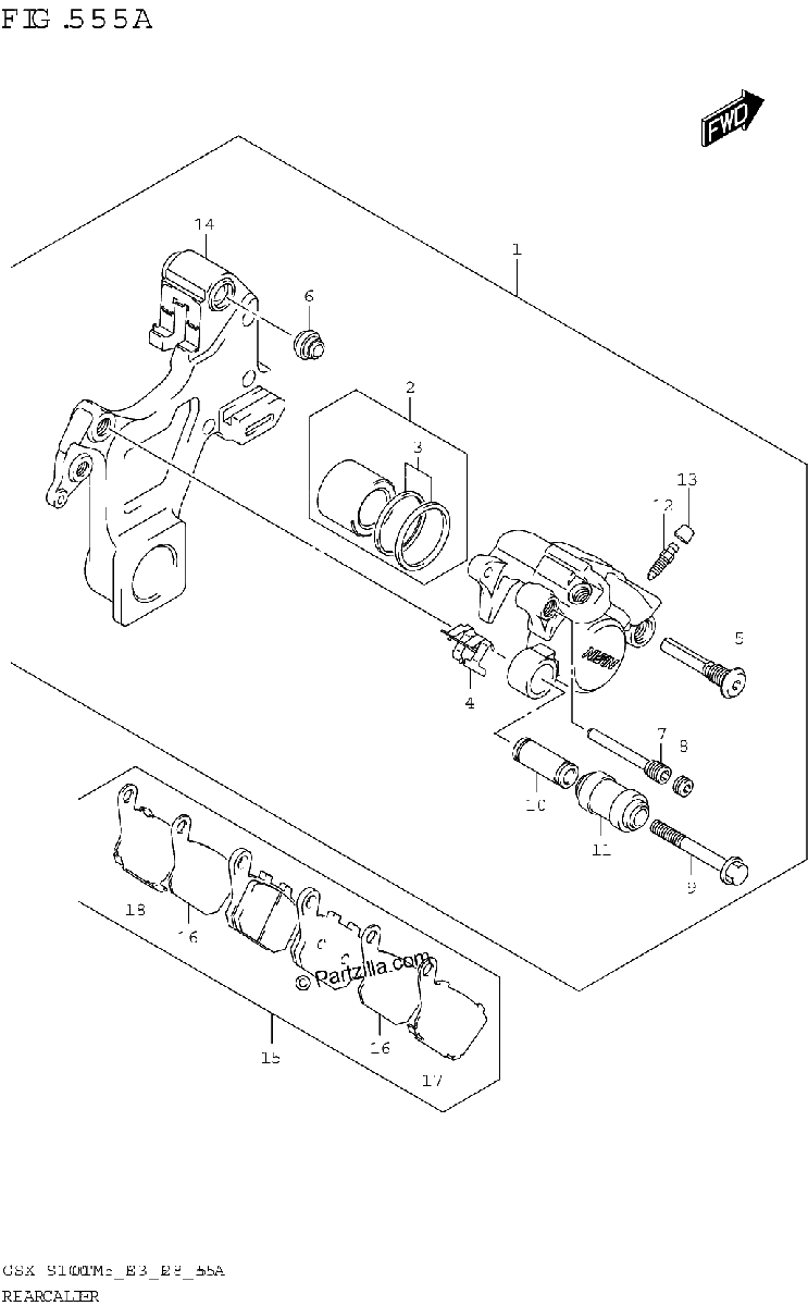 Diagrama de REAR CALIPER