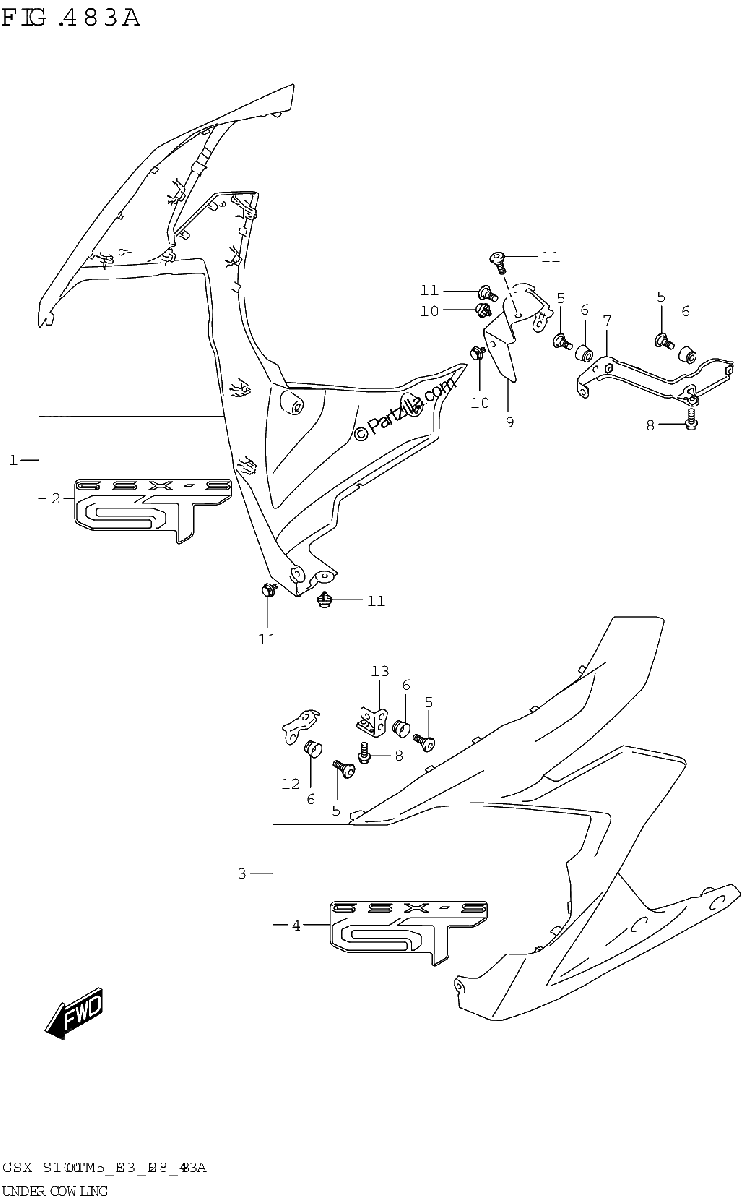 Diagrama de UNDER COWLING