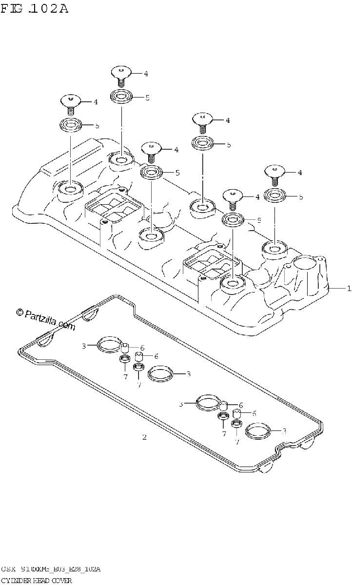 Diagrama de CYLINDER HEAD COVER