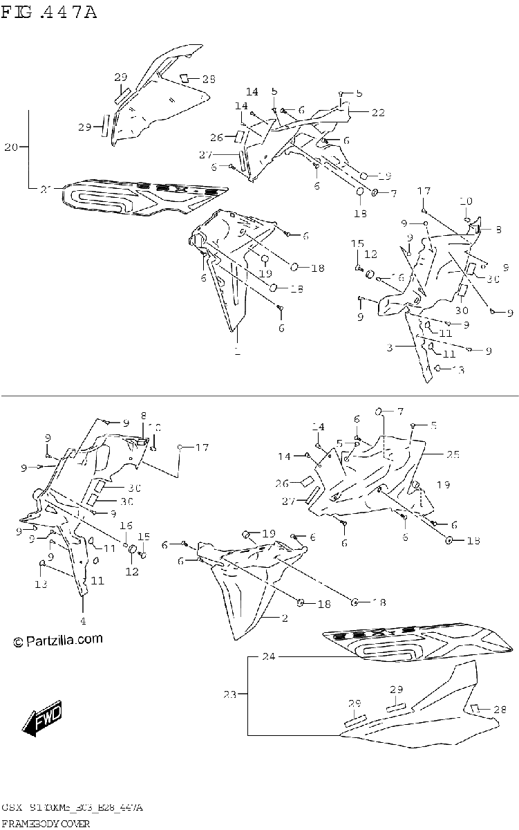 Diagrama de FRAME BODY COVER