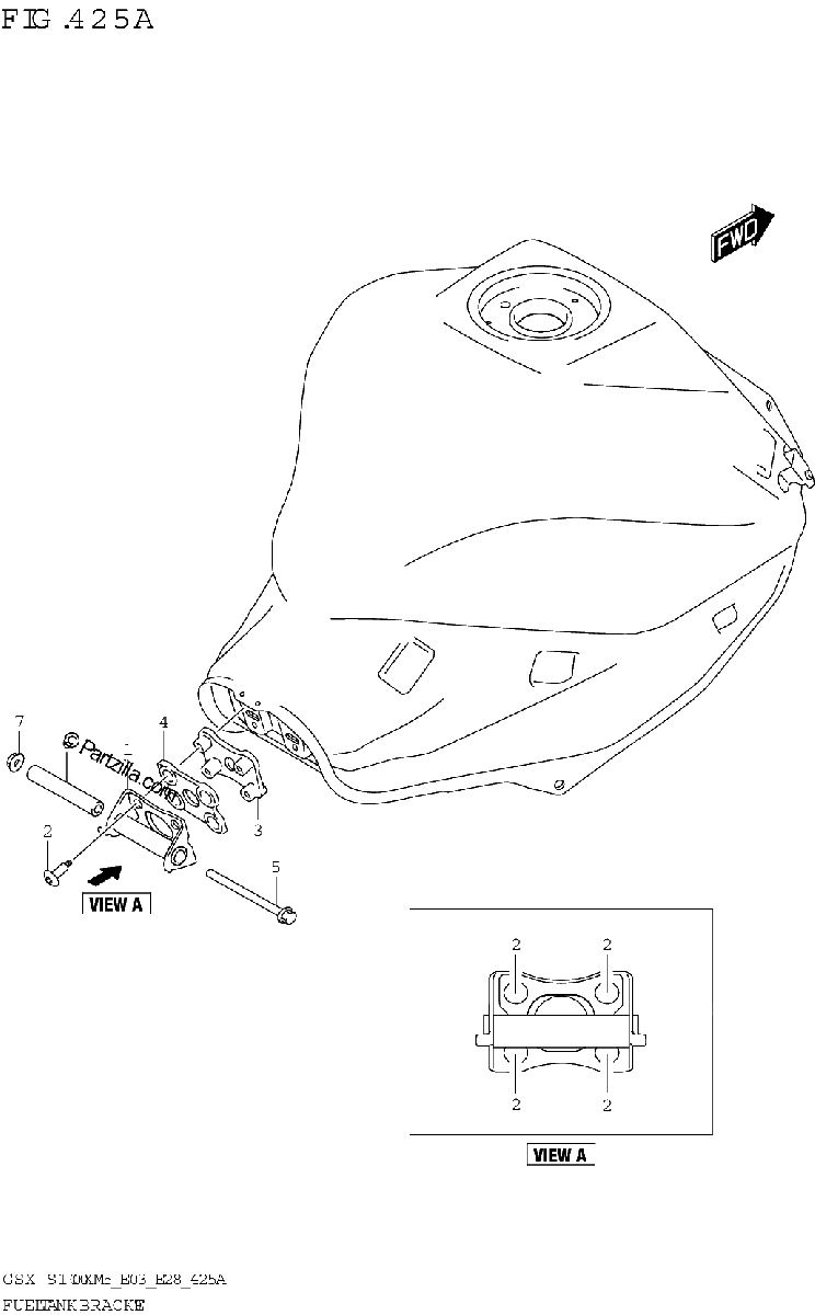 Diagrama de FUEL TANK BRACKET