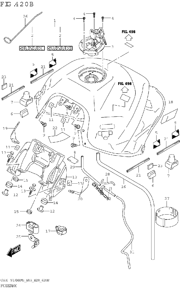 Diagrama de FUEL TANK E03