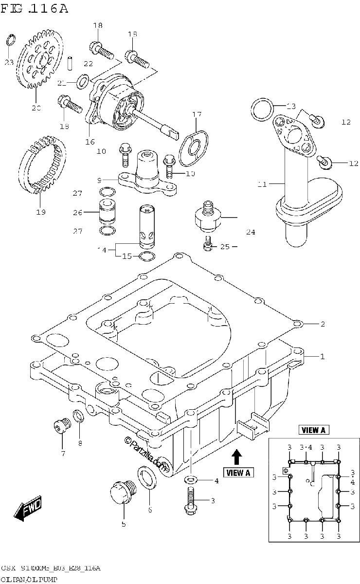 Diagrama de OIL PAN OIL PUMP