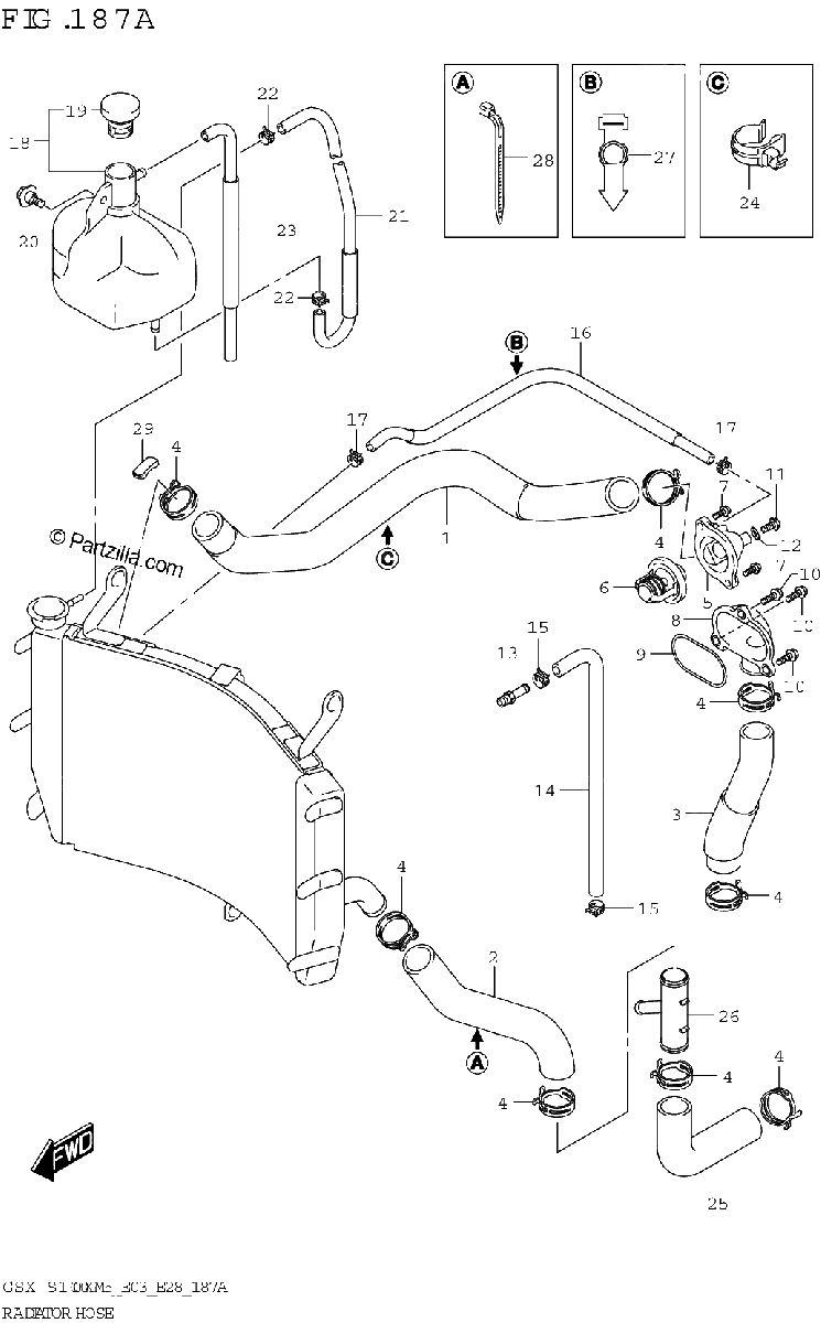 Diagrama de RADIATOR HOSE