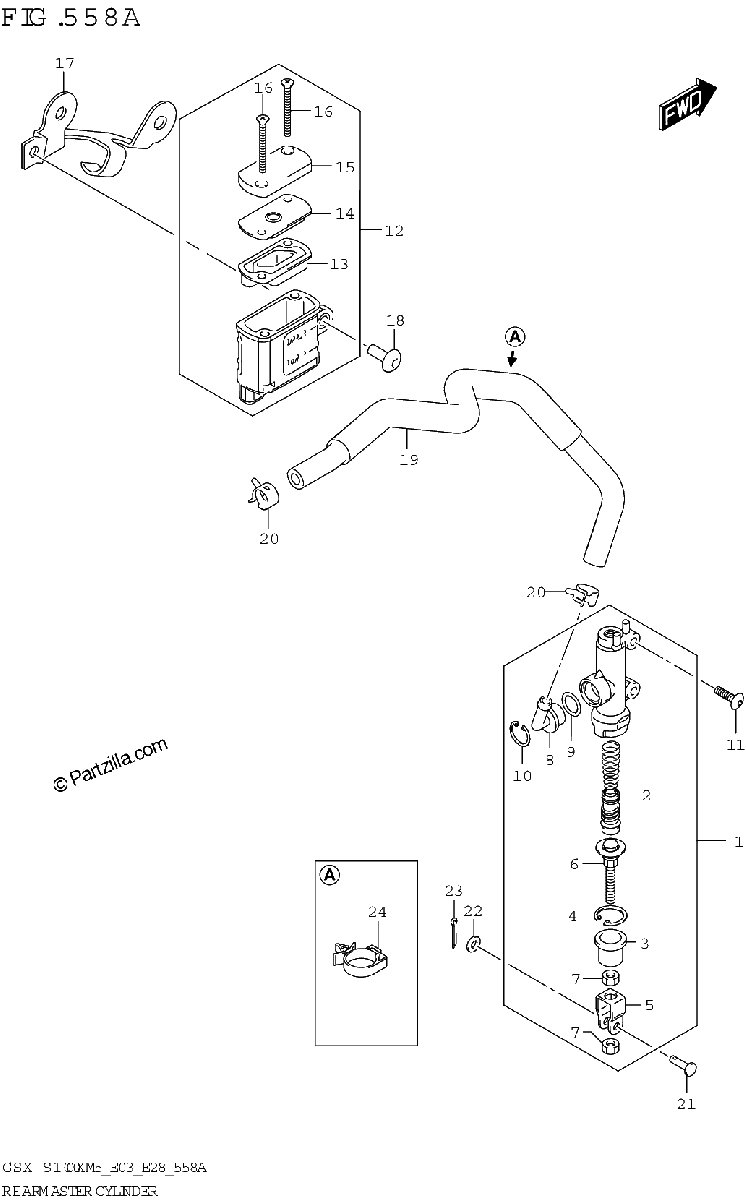 Diagrama de REAR MASTER CYLINDER