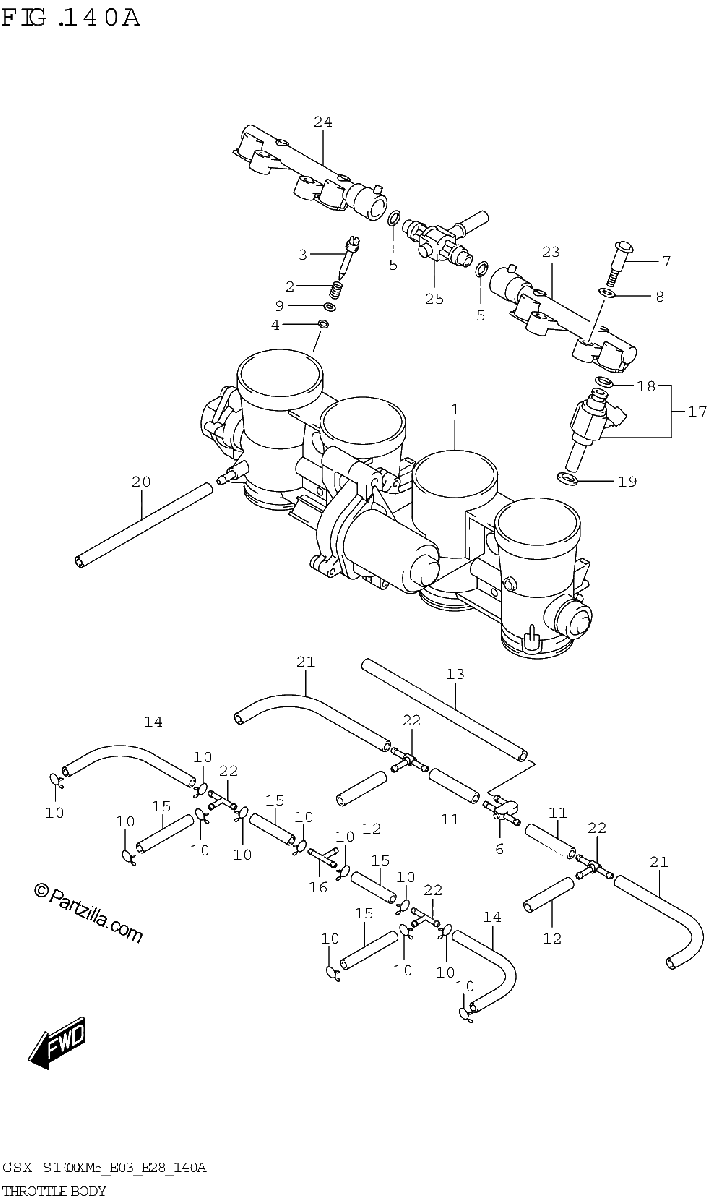 Diagrama de THROTTLE BODY E33