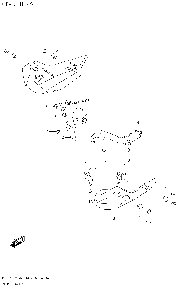 Diagrama de UNDER COWLING