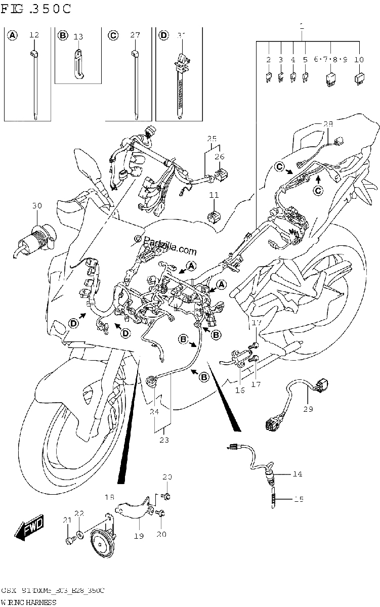 Diagrama de WIRING HARNESS E03 E28