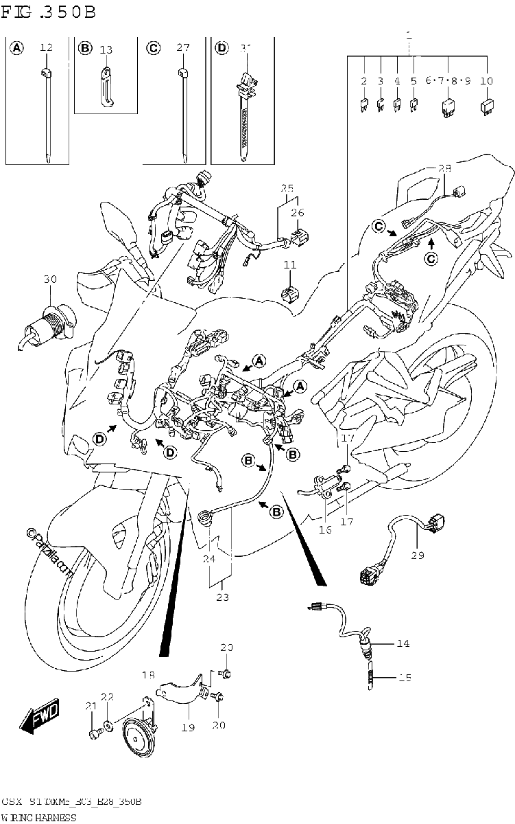 Diagrama de WIRING HARNESS E33