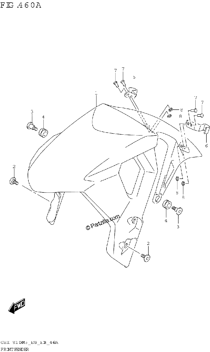 Diagrama de FRONT FENDER