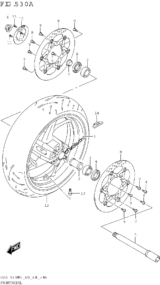Diagrama de FRONT WHEEL