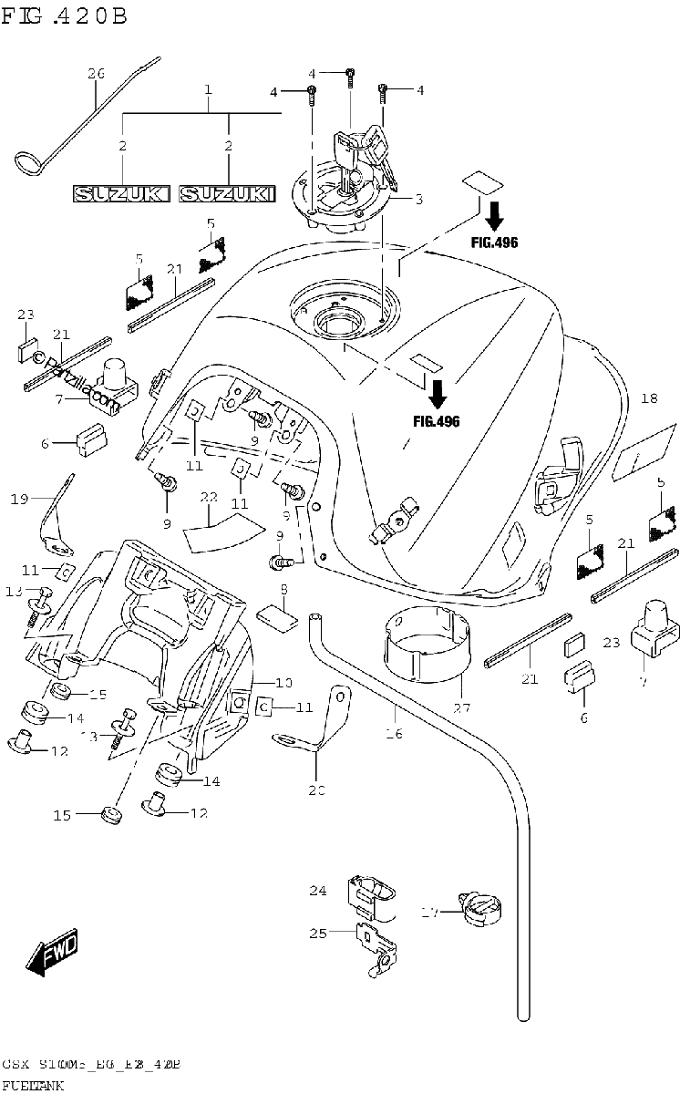 Diagrama de FUEL TANK E33
