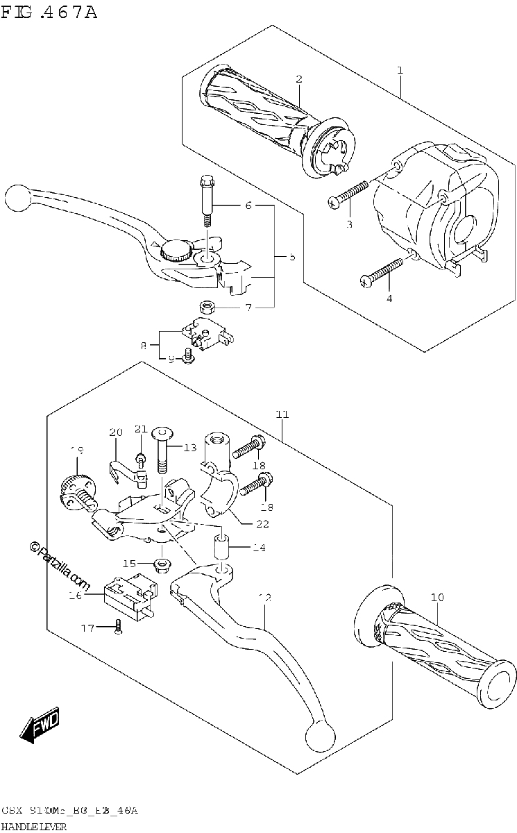 Diagrama de HANDLE LEVER