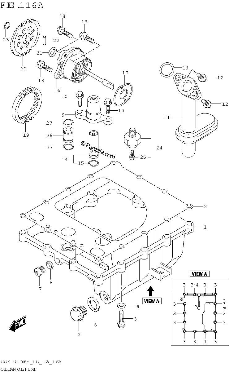 Diagrama de OIL PAN OIL PUMP