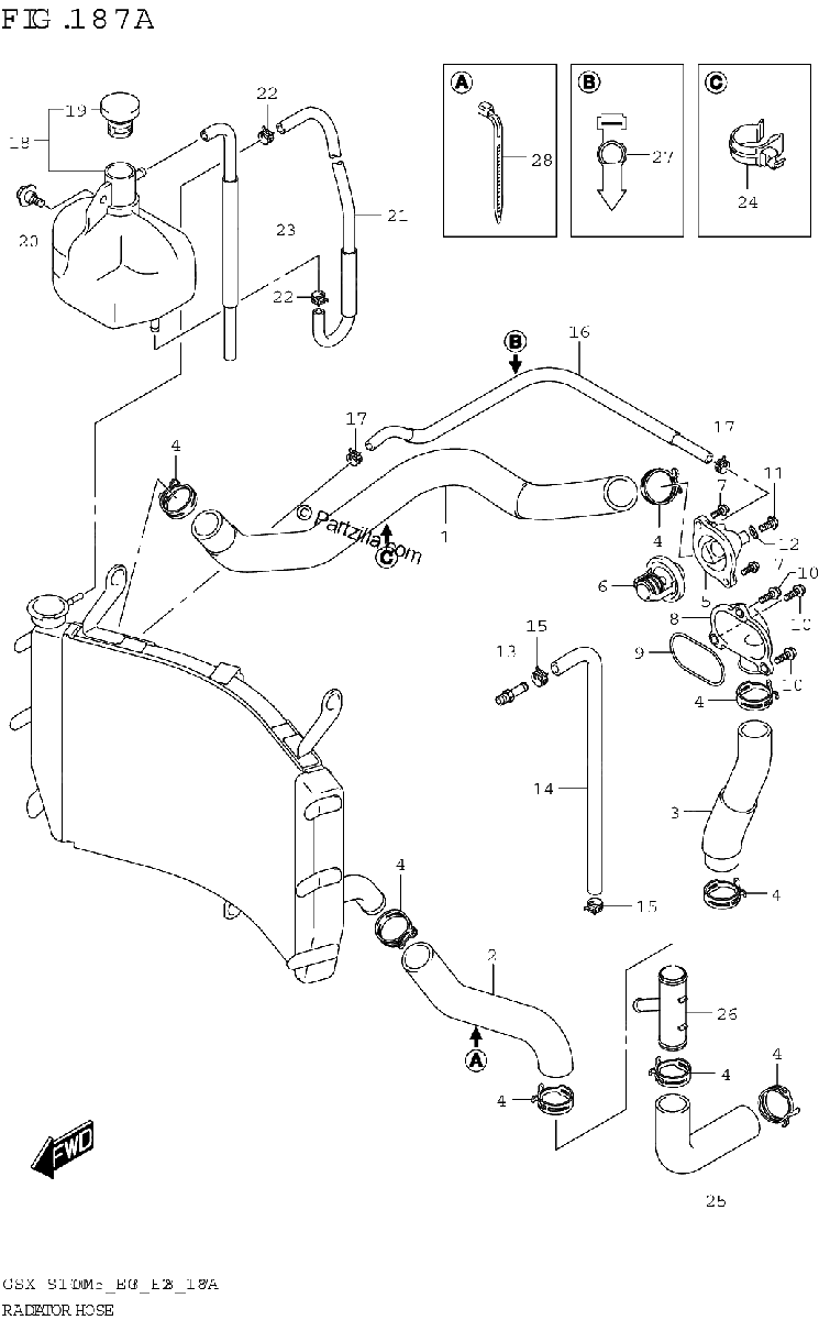 Diagrama de RADIATOR HOSE