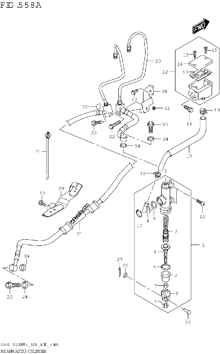 Diagrama de REAR MASTER CYLINDER