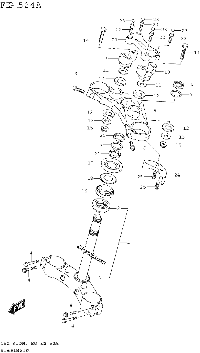 Diagrama de STEERING STEM