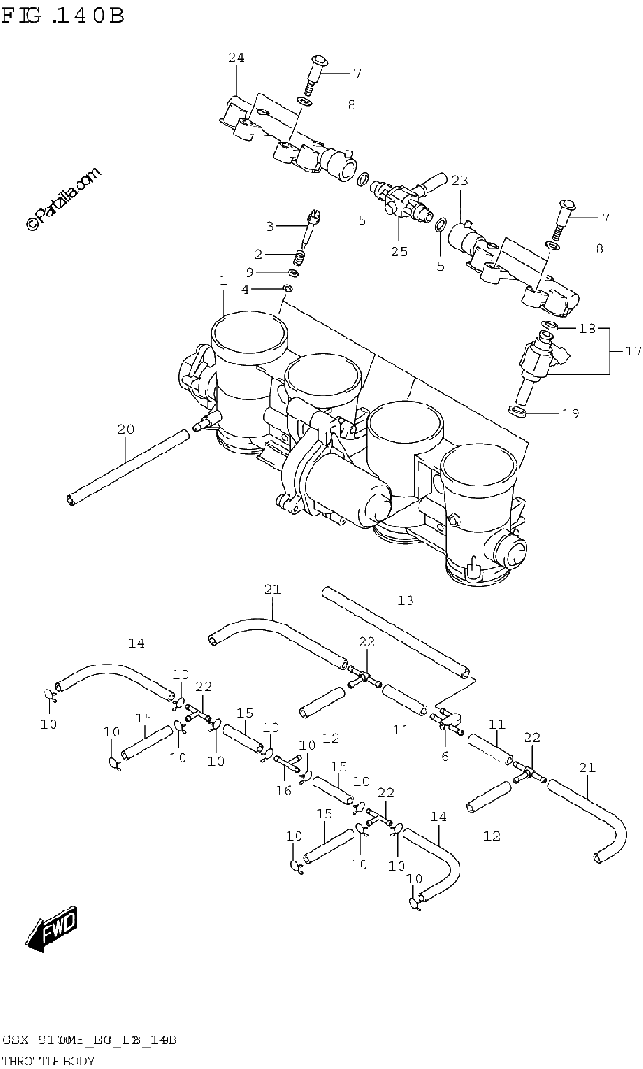 Diagrama de THROTTLE BODY E33