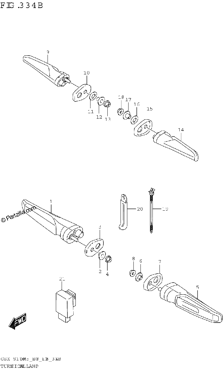 Diagrama de TURNSIGNAL LAMP