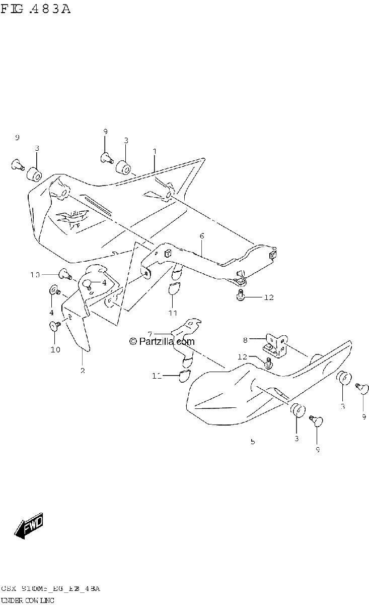 Diagrama de UNDER COWLING