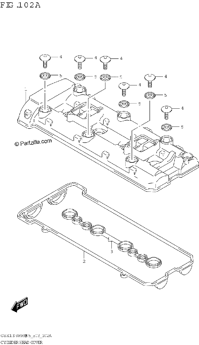 Diagrama de CYLINDER HEAD COVER