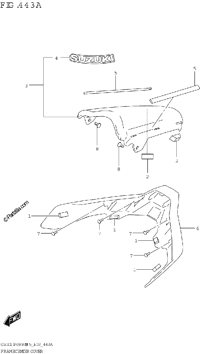 Diagrama de FRAME CENTER COVER GSX1300RRQ