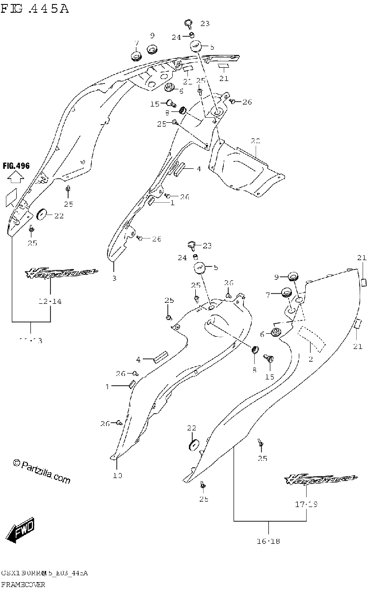 Diagrama de FRAME COVER GSX1300RRQ