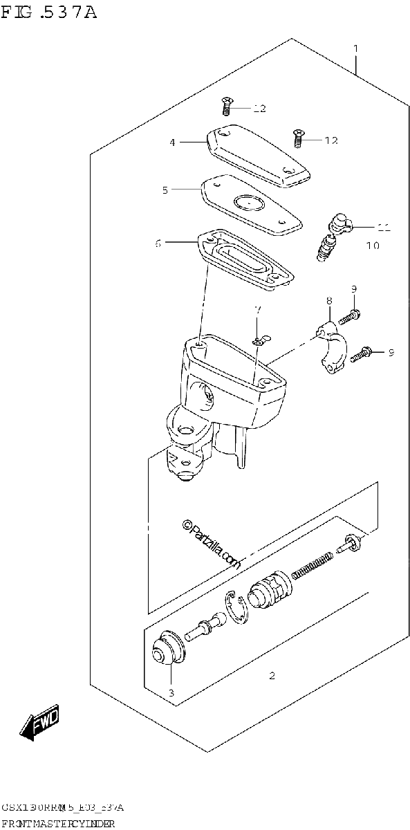Diagrama de FRONT MASTER CYLINDER