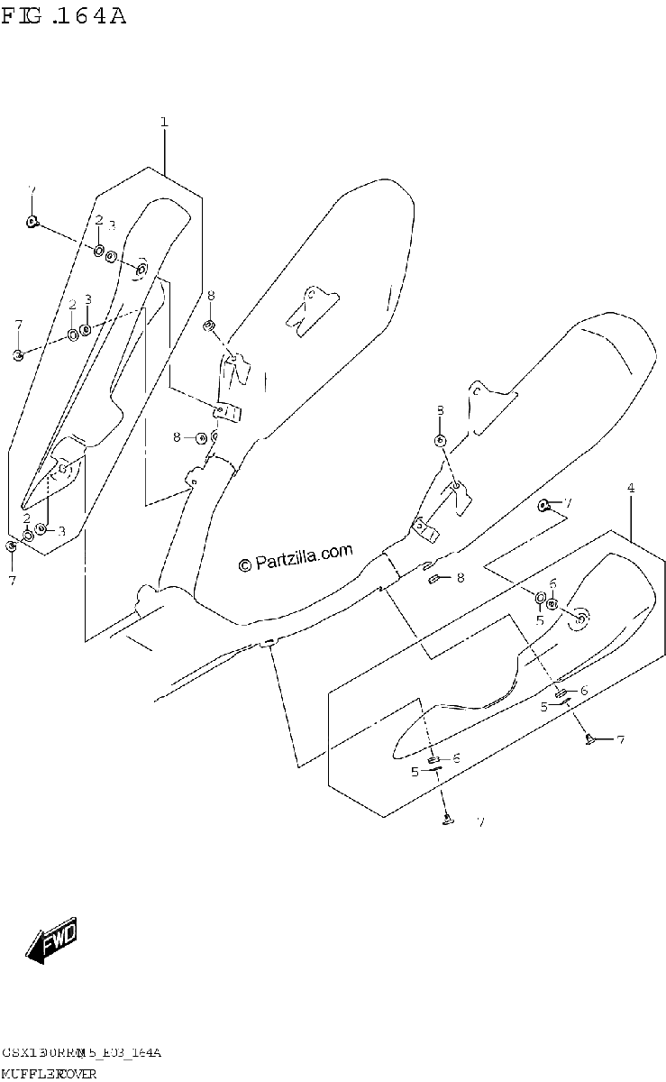 Diagrama de MUFFLER COVER