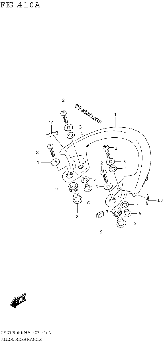 Diagrama de PILLION RIDER HANDLE
