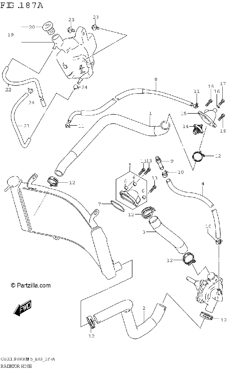 Diagrama de RADIATOR HOSE