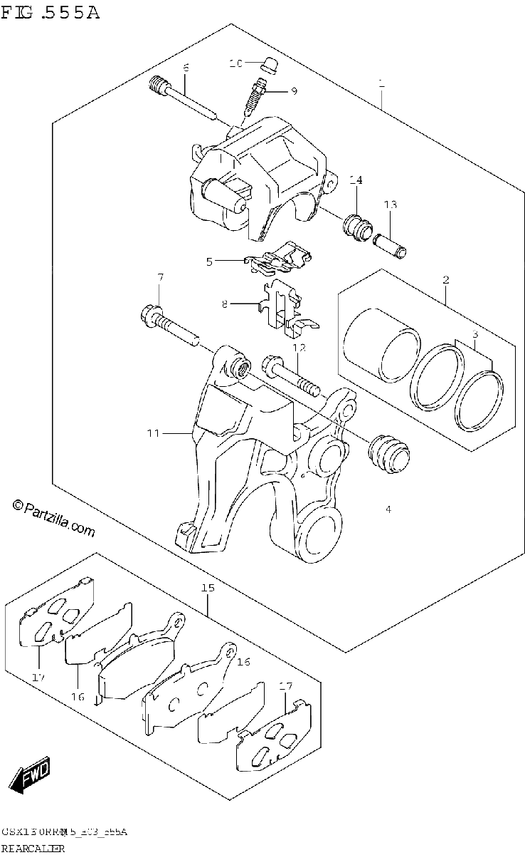 Diagrama de REAR CALIPER
