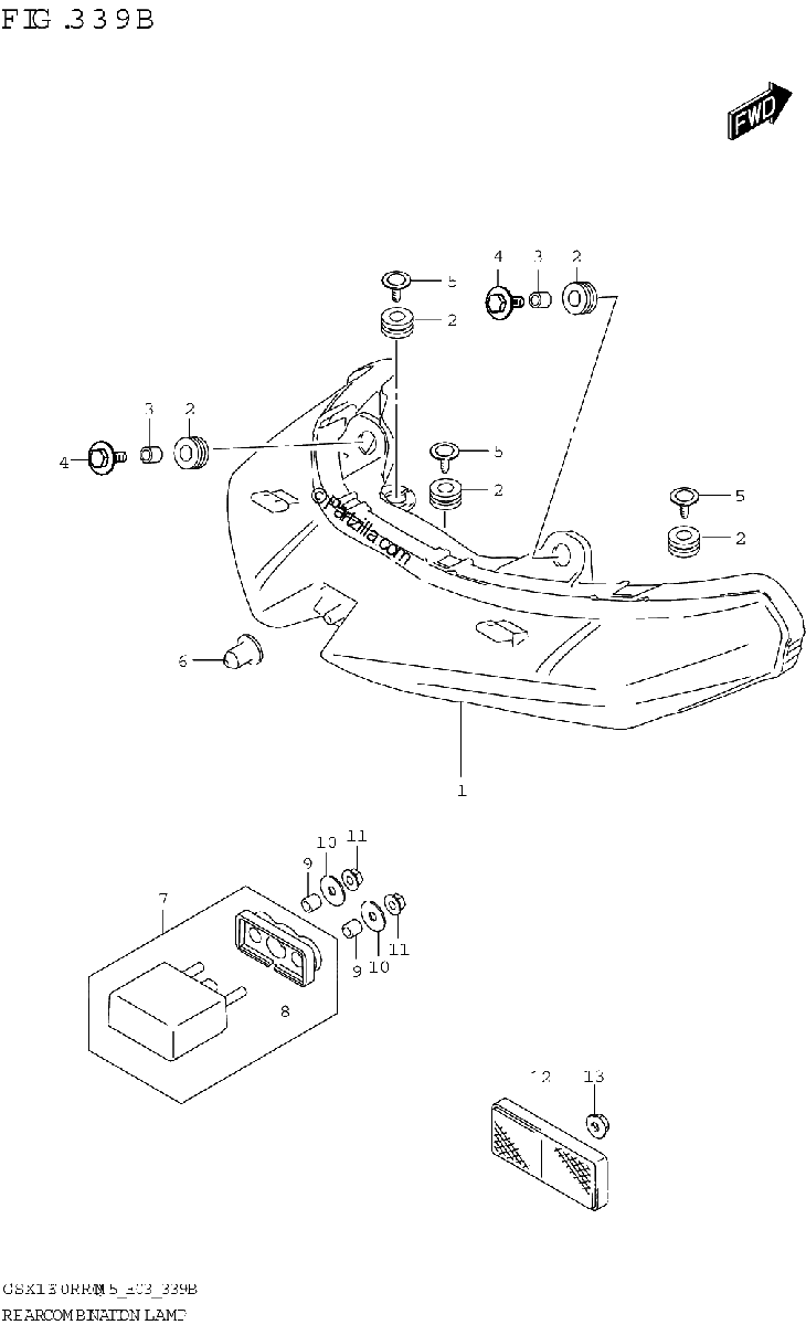 Diagrama de REAR COMBINATION LAMP