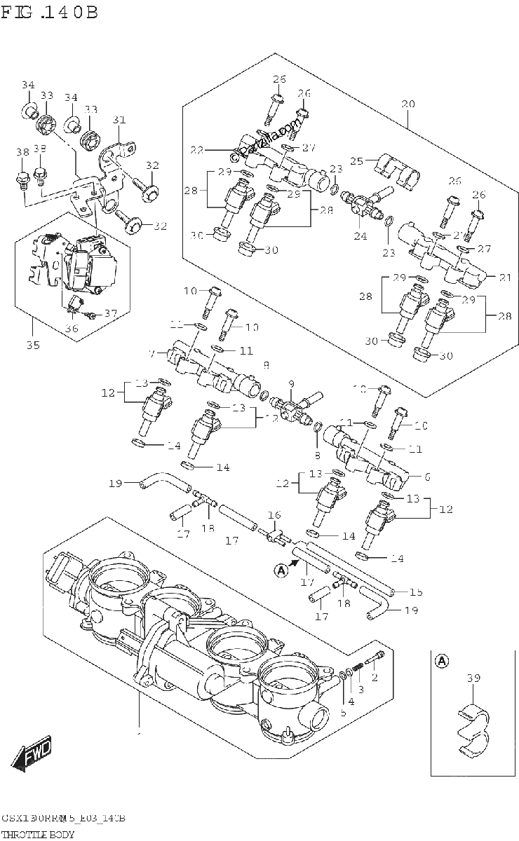 Diagrama de THROTTLE BODY E03 E28