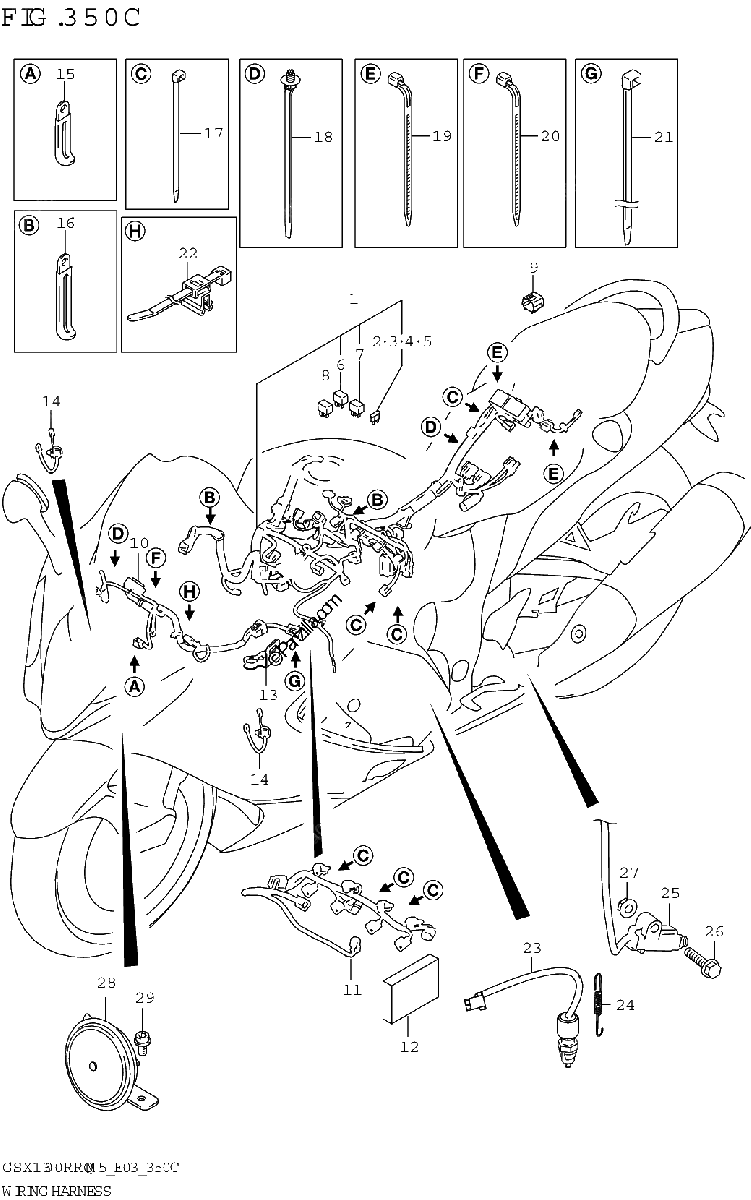 Diagrama de WIRING HARNESS E03 E28