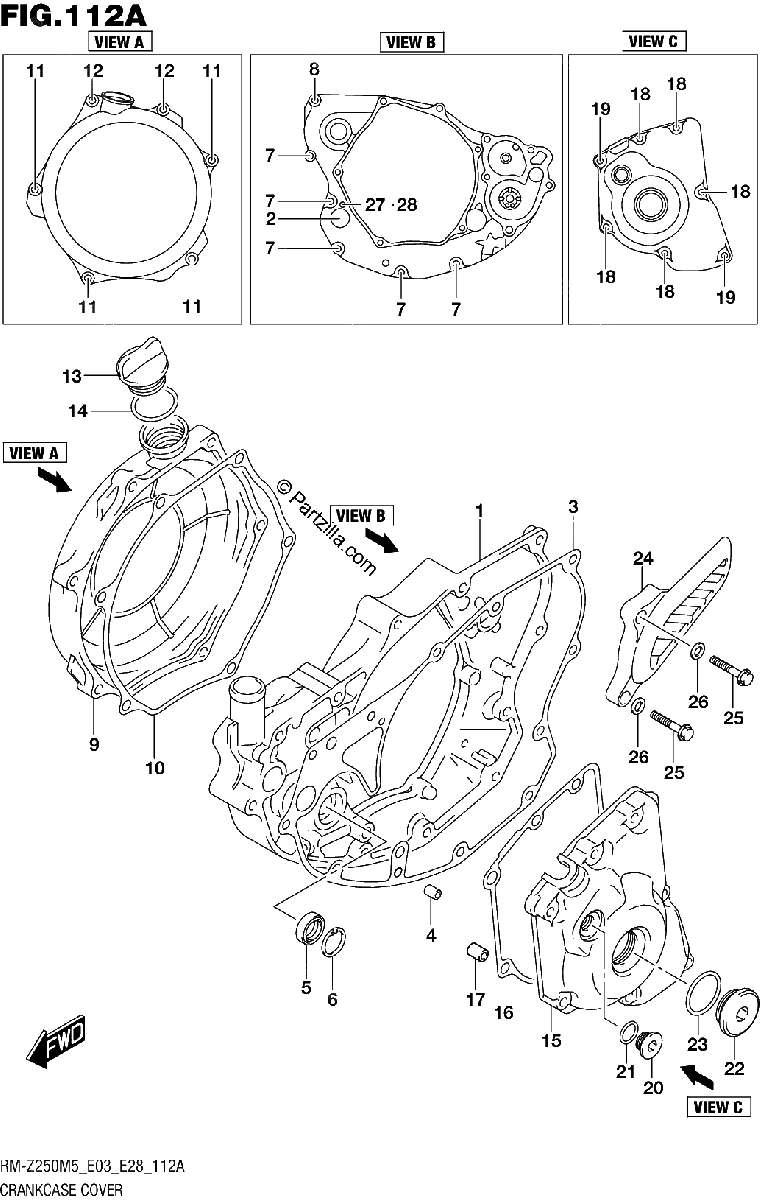 Diagrama de CRANKCASE COVER