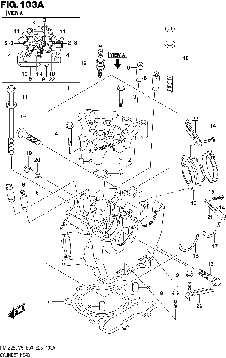 Diagrama de CYLINDER HEAD