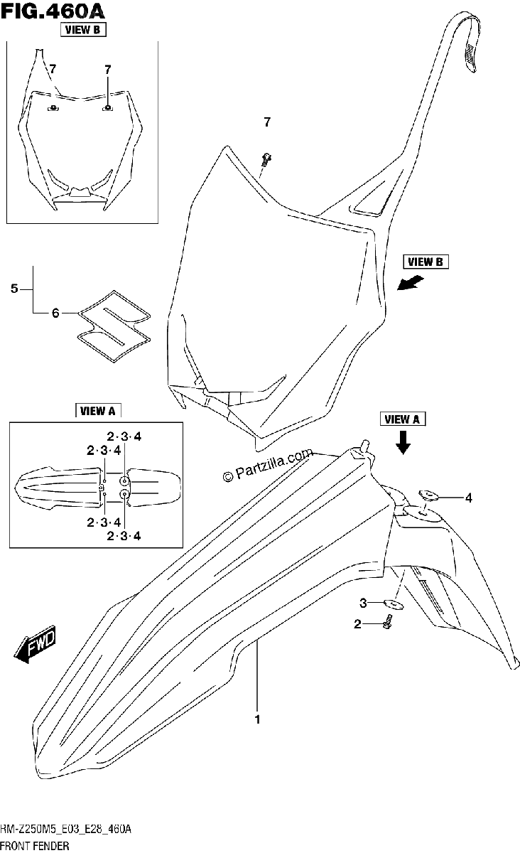 Diagrama de FRONT FENDER