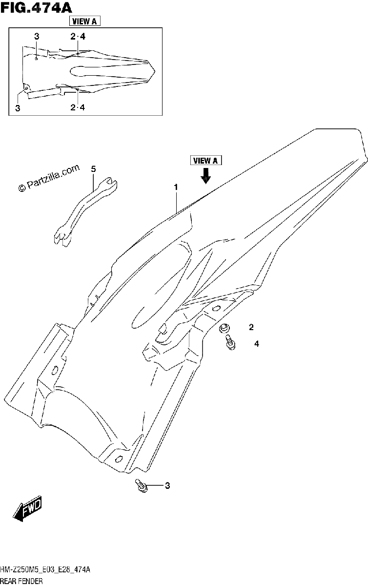 Diagrama de REAR FENDER