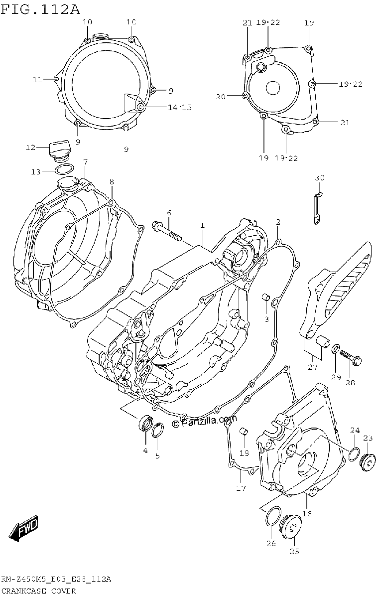Diagrama de CRANKCASE COVER