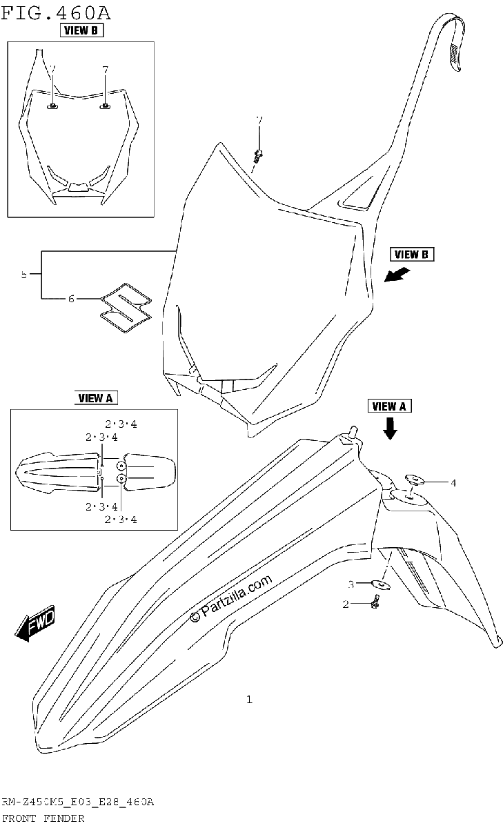 Diagrama de FRONT FENDER