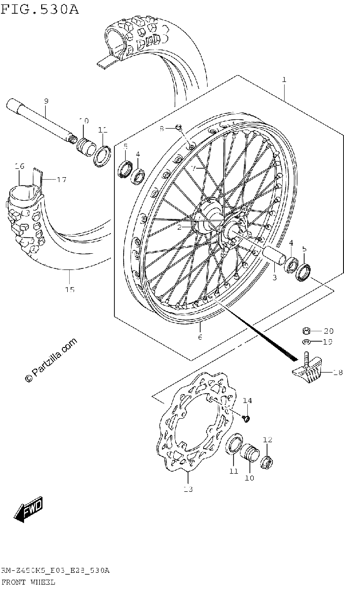 Diagrama de FRONT WHEEL