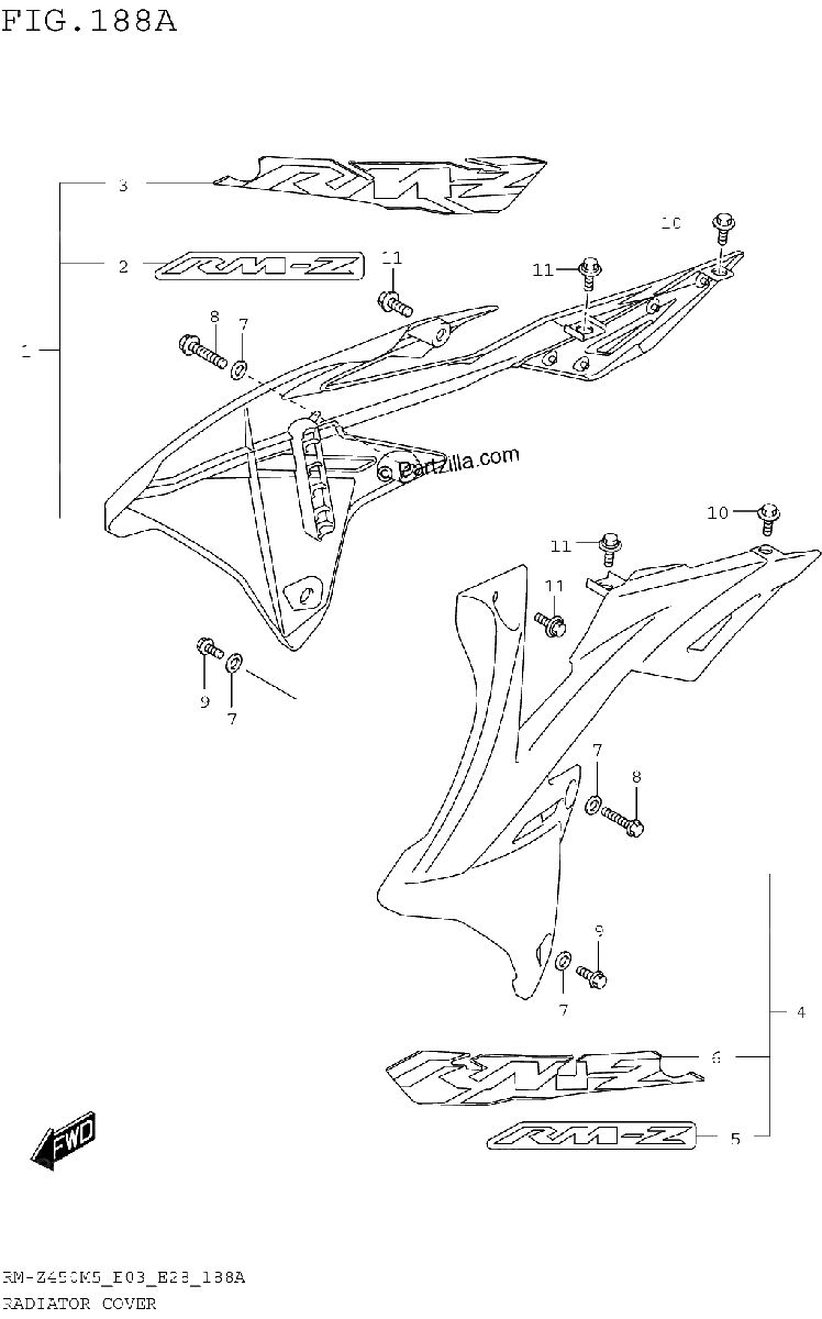 Diagrama de RADIATOR COVER